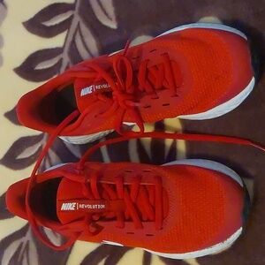Nike red sneakers size 4y